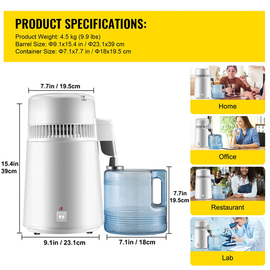 4L Dental Medical Pure Water Distiller